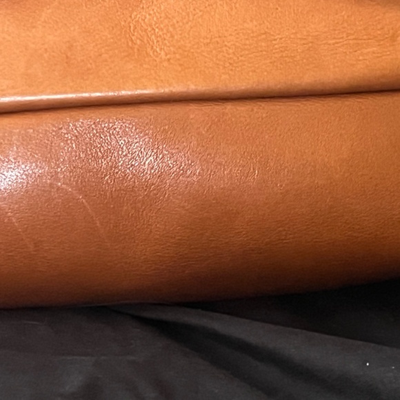 Ralph Lauren Collection Ricky Bag - Tan Leather Shoulder Bag with Chain Straps - Picture 9 of 16